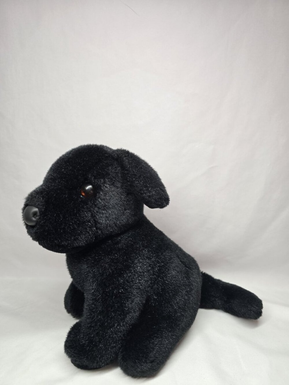 Douglas "Bud" Black Lab Labrador Dog Plush Sitting Vintage Pink Tag